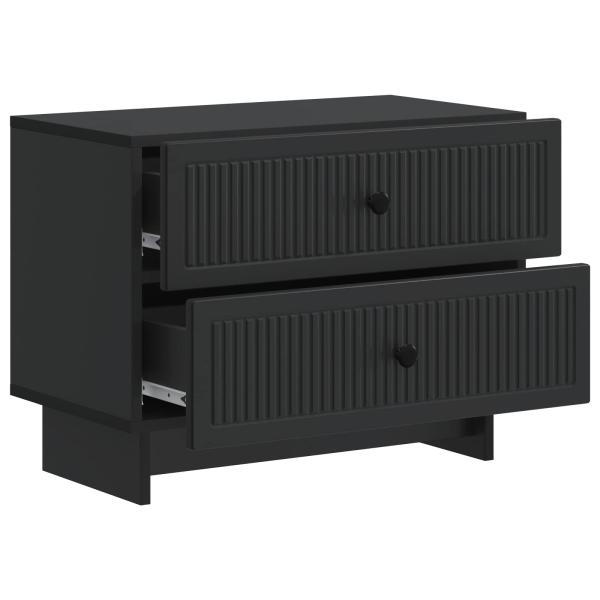 Nachttisch Schwarz 62 x 34,5 x 47,5 cm Holzwerkstoff