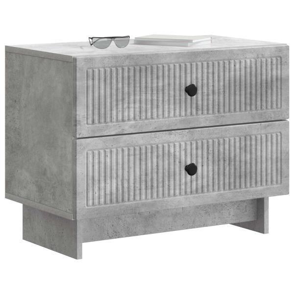 Nachttisch Betongrau 62 x 34,5 x 47,5 cm Holzwerkstoff