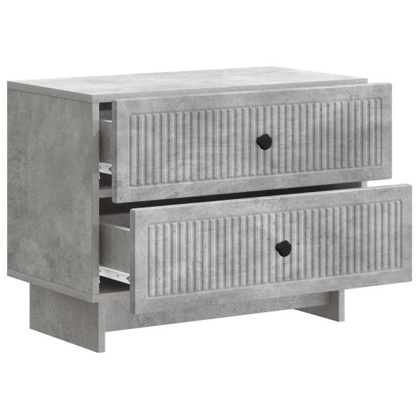 Nachttisch Betongrau 62 x 34,5 x 47,5 cm Holzwerkstoff