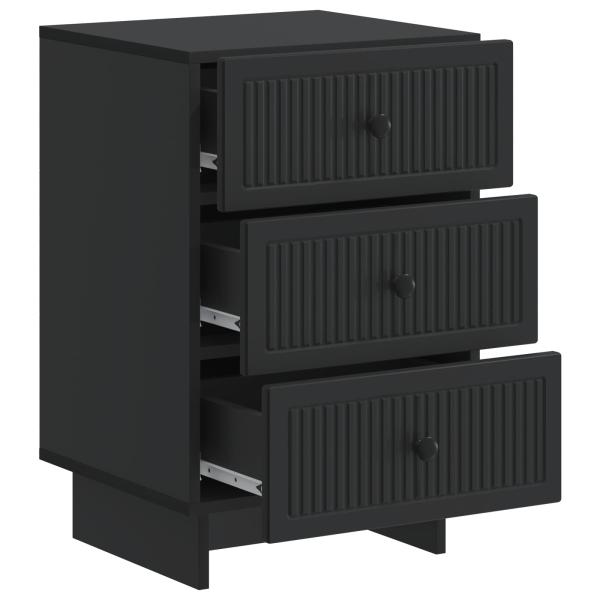 Nachttisch Schwarz 43 x 41 x 66,5 cm Holzwerkstoff
