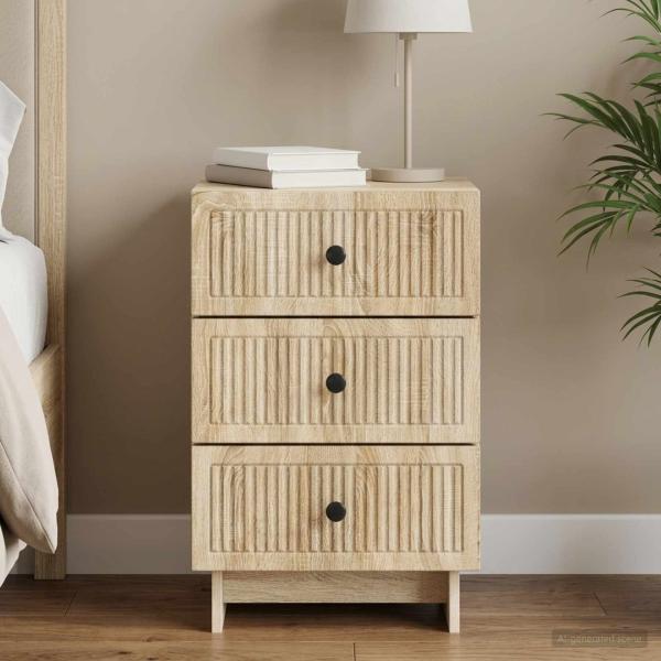 ARDEBO.de - Nachttisch Sonoma-Eiche 43 x 41 x 66,5 cm Holzwerkstoff