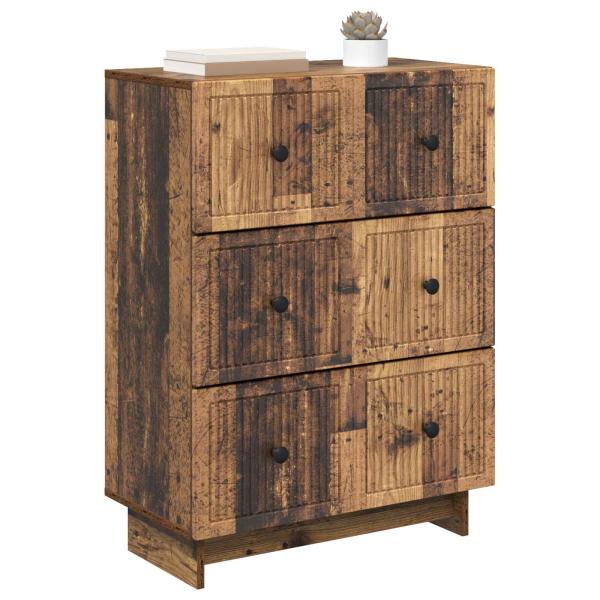 Schubladenschrank 66 x 34,5 x 90 cm Holzwerkstoff Altholz