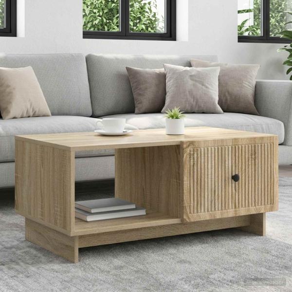 ARDEBO.de - Couchtisch Sonoma-Eiche 90 x 50 x 40 cm Holzwerkstoff