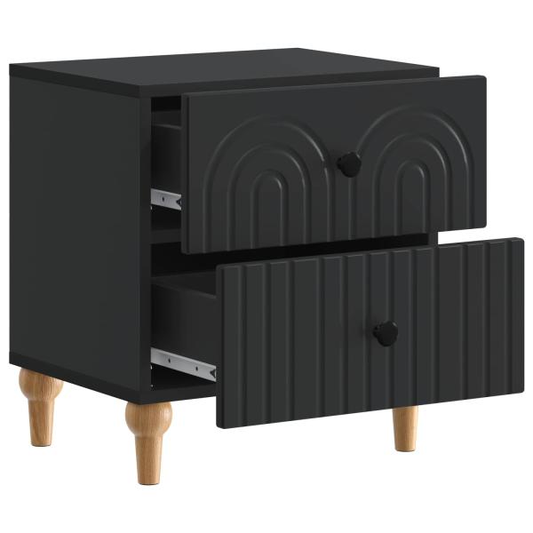Nachttisch Schwarz 43 x 34,5 x 48 cm Holzwerkstoff