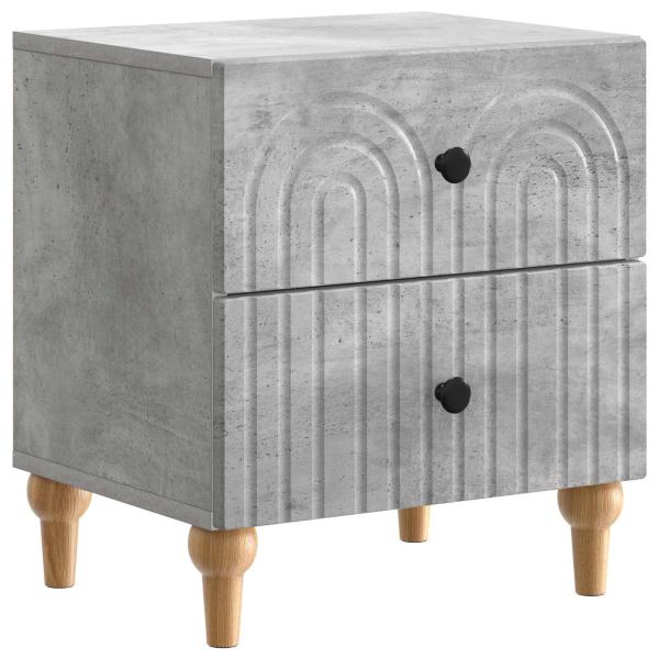 Nachttisch Betongrau 43 x 34,5 x 48 cm Holzwerkstoff