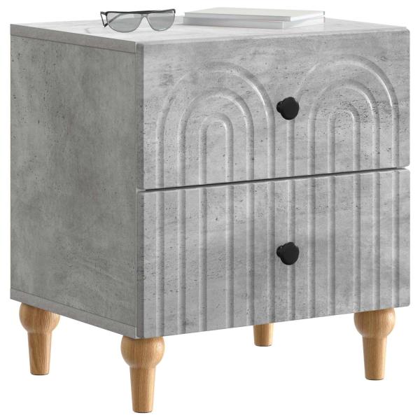 Nachttisch Betongrau 43 x 34,5 x 48 cm Holzwerkstoff