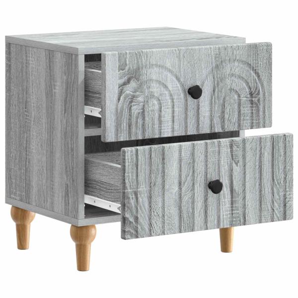Nachttisch Graues Sonoma 43 x 34,5 x 48 cm Holzwerkstoff