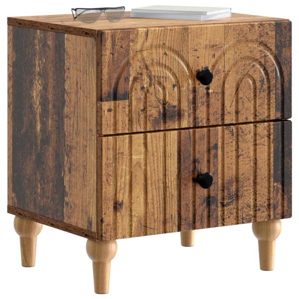Nachttisch 2 stk. Altholz 43 x 34,5 x 48 cm Holzwerkstoff