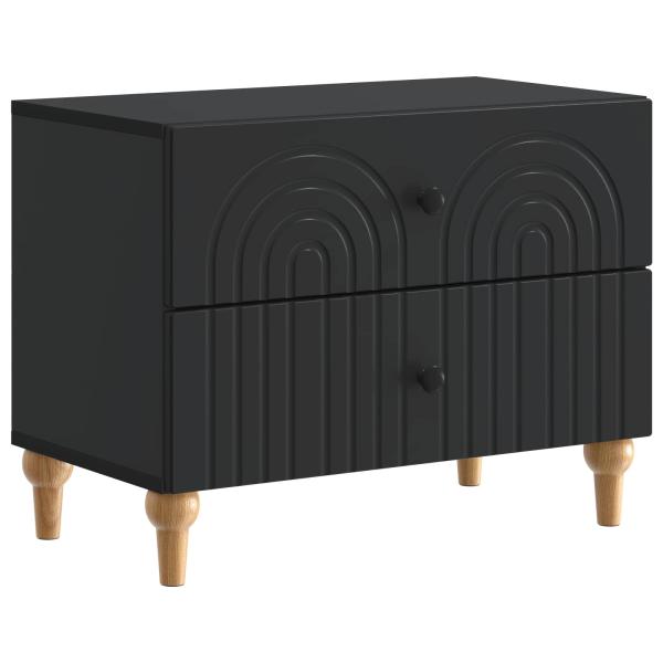 Nachttisch Schwarz 62 x 34,5 x 48 cm Holzwerkstoff