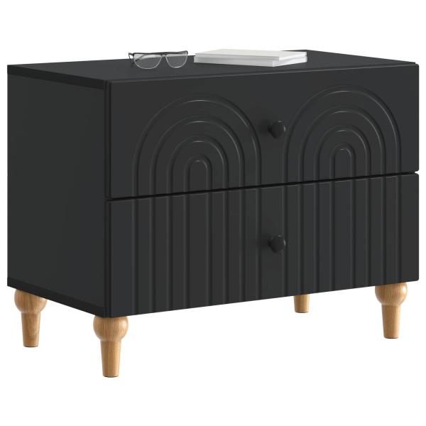 Nachttisch Schwarz 62 x 34,5 x 48 cm Holzwerkstoff