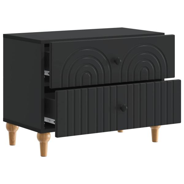 Nachttisch Schwarz 62 x 34,5 x 48 cm Holzwerkstoff