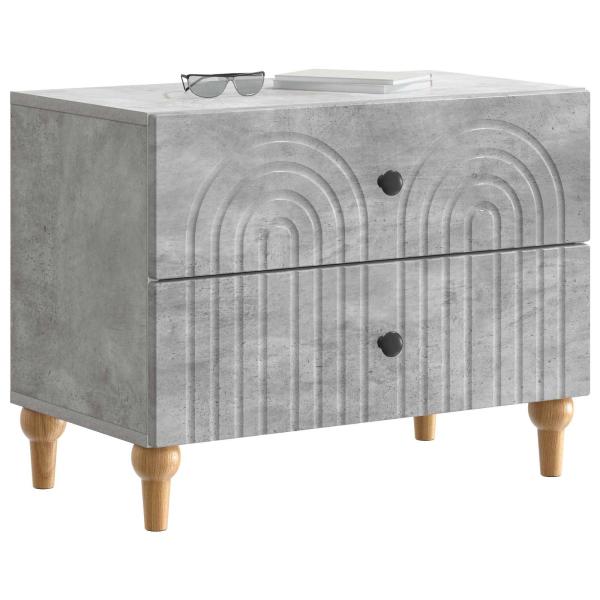 Nachttisch Betongrau 62 x 34,5 x 48 cm Holzwerkstoff