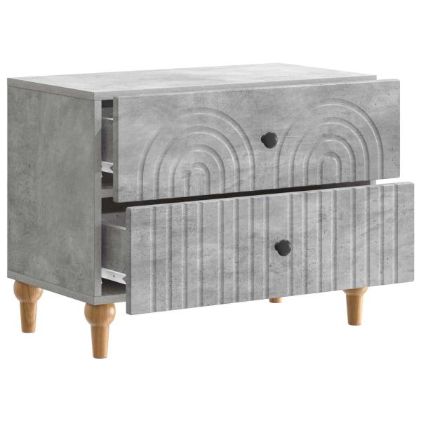 Nachttisch Betongrau 62 x 34,5 x 48 cm Holzwerkstoff