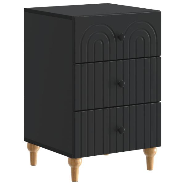 Nachttisch Schwarz 43x 41 x 66,5 cm Holzwerkstoff