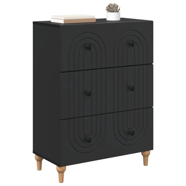 Schubladenschrank Schwarz 66 x 34,5 x 90 cm Holzwerkstoff