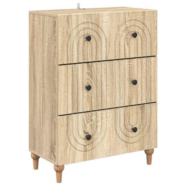 Schubladenschrank Sonoma-Eiche 66 x 34,5 x 90 cm Holzwerkstoff