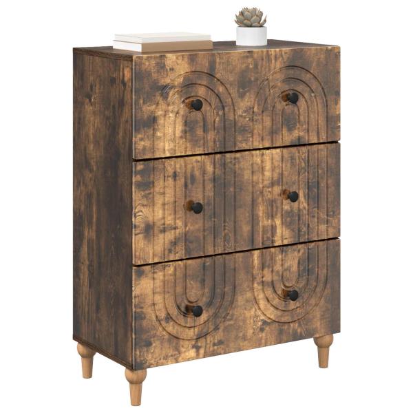 Schubladenschrank Geräucherte Eiche 66 x 34,5 x 90 cm