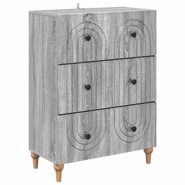 Schubladenschrank Graues Sonoma 66 x 34,5 x 90 cm Holzwerkstoff