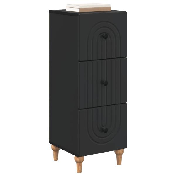 Schubladenschrank 33 x 34,5 x 90 cm Holzwerkstoff Schwarz