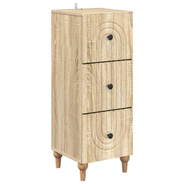 Schubladenschrank 33 x 34,5 x 90 cm Holzwerkstoff Sonoma-Eiche