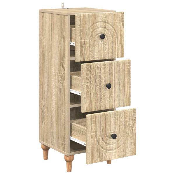 Schubladenschrank 33 x 34,5 x 90 cm Holzwerkstoff Sonoma-Eiche