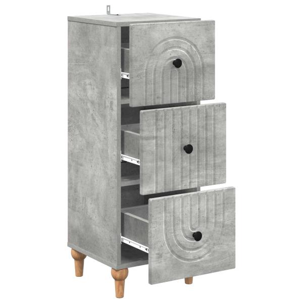 Schubladenschrank 33 x 34,5 x 90 cm Holzwerkstoff Betongrau