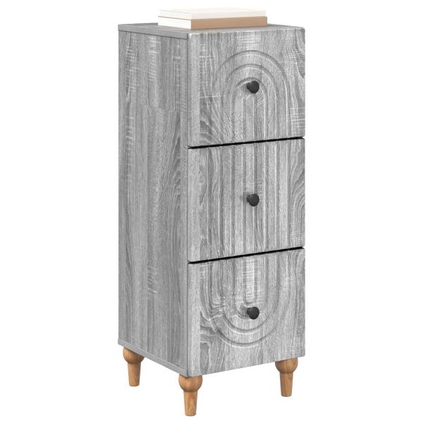 Schubladenschrank 33 x 34,5 x 90 cm Holzwerkstoff Sonoma-Grau