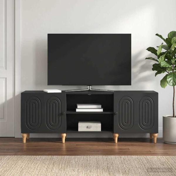 ARDEBO.de - TV-Schränk 150 x 31 x 50 cm Schwarz Holzwerkstoff