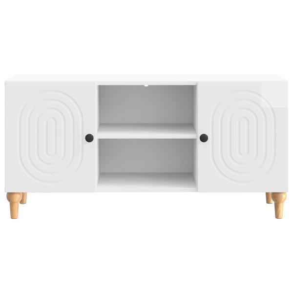 TV-Schränk Hochglanz Weiß 102 x 34,5 x 50 cm Holzwerkstoff