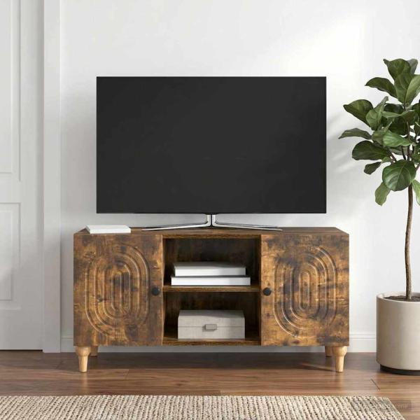 ARDEBO.de - TV-Schränk Geräucherte Eiche 102 x 34,5 x 50 cm Holzwerkstoff