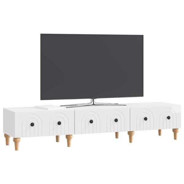 TV-Schränk Hochglanz Weiß 147 x 34,5 x 30 cm Holzwerkstoff