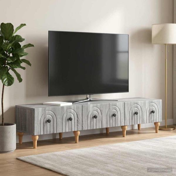 TV-Schränk Graues Sonoma 147 x 34,5 x 30 cm Holzwerkstoff