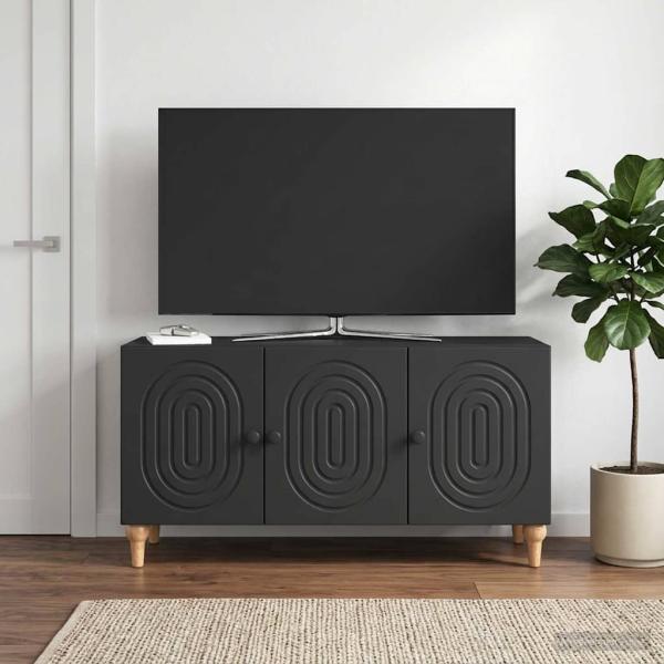 ARDEBO.de - TV-Schränk 99 x 34,5 x 50 cm Schwarz Holzwerkstoff