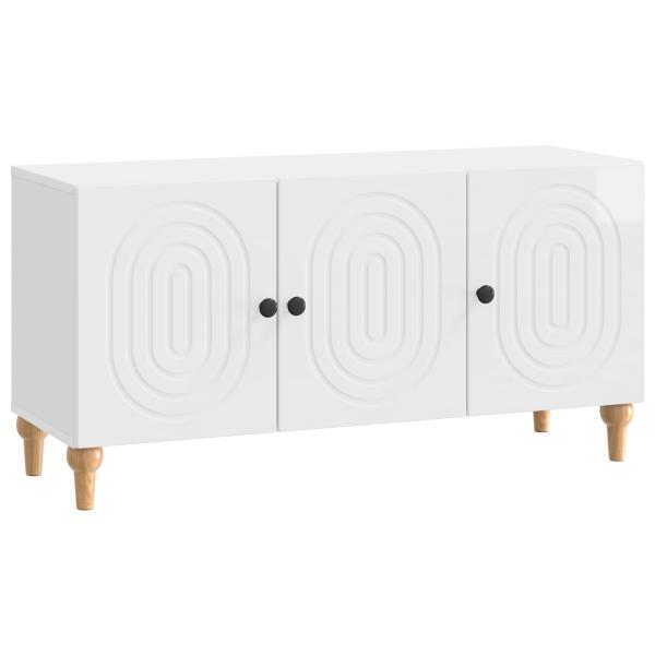 TV-Schränk 99 x 34,5 x 50 cm Hochglanz Weiß Holzwerkstoff