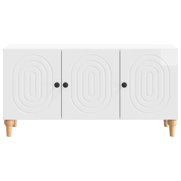 TV-Schränk 99 x 34,5 x 50 cm Hochglanz Weiß Holzwerkstoff
