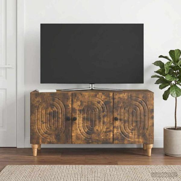 ARDEBO.de - TV-Schränk 99 x 34,5 x 50 cm Räuchereiche Holzwerkstoff