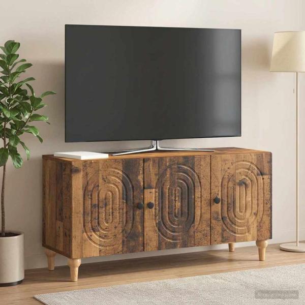 ARDEBO.de - TV-Schränk 99 x 34,5 x 50 cm Altholz Holzwerkstoff