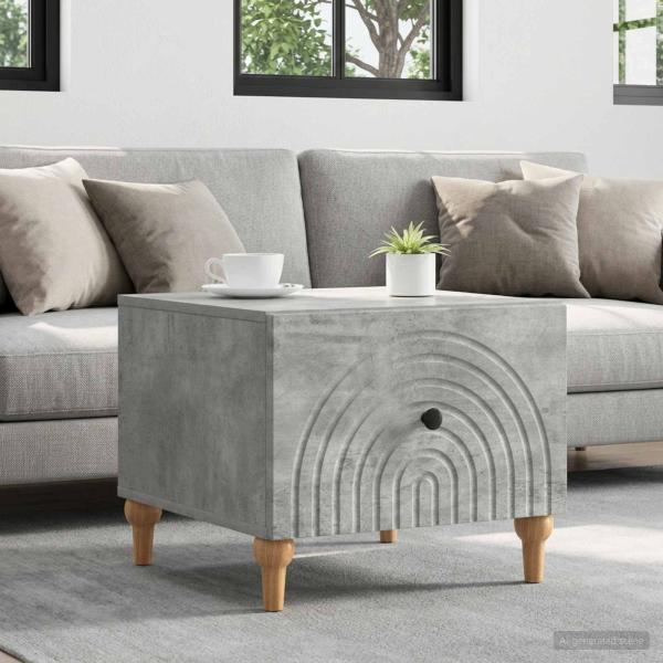 ARDEBO.de - Couchtisch Betongrau 49 x 50 x 40 cm Holzwerkstoff