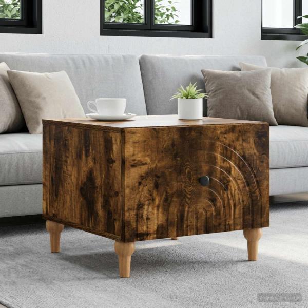 ARDEBO.de - Couchtisch Geräucherte Eiche 49 x 50 x 40 cm Holzwerkstoff