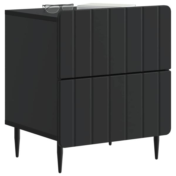 Nachttisch 2 Stk. Schwarz 43 x 34,5 x 49,5 cm Holzwerkstoff