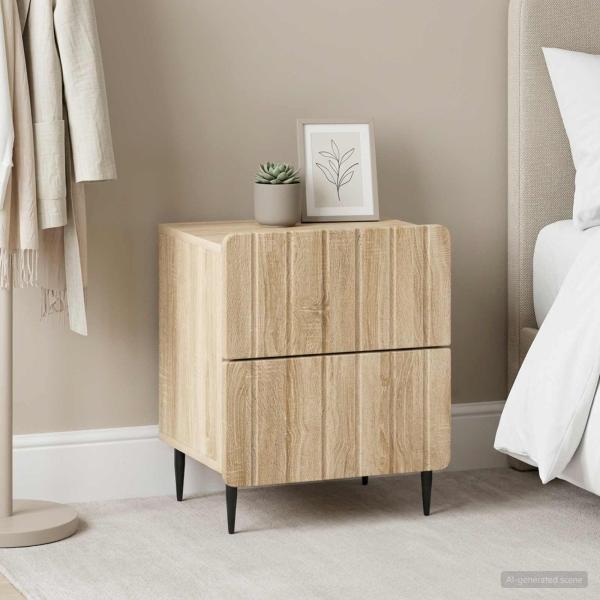 Nachttisch 2 Stk. Sonoma-Eiche 43 x 34,5 x 49,5 cm