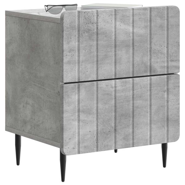 Nachttisch Betongrau 43 x 34,5 x 49,5 cm Holzwerkstoff