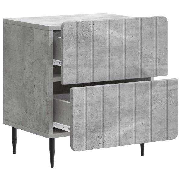 Nachttisch Betongrau 43 x 34,5 x 49,5 cm Holzwerkstoff