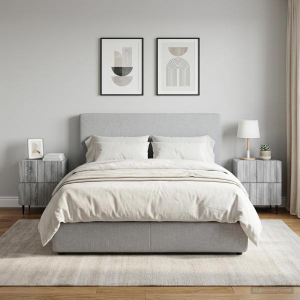 ARDEBO.de - Nachttisch 2 Stk. Sonoma-Grau 43 x 34,5 x 49,5 cm Holzwerkstoff