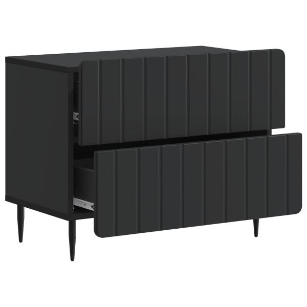 Nachttisch Schwarz 62 x 34,5 x 49,5 cm Holzwerkstoff