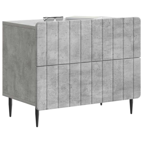 Nachttisch Betongrau 62 x 34,5 x 49,5 cm Holzwerkstoff