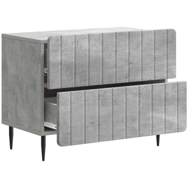 Nachttisch Betongrau 62 x 34,5 x 49,5 cm Holzwerkstoff