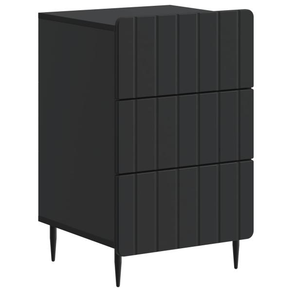 Nachttisch mit Schubladen Schwarz 43 x 41 x 68 cm Holzwerkstoff