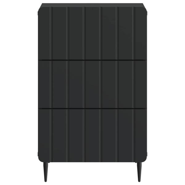 Nachttisch mit Schubladen Schwarz 43 x 41 x 68 cm Holzwerkstoff
