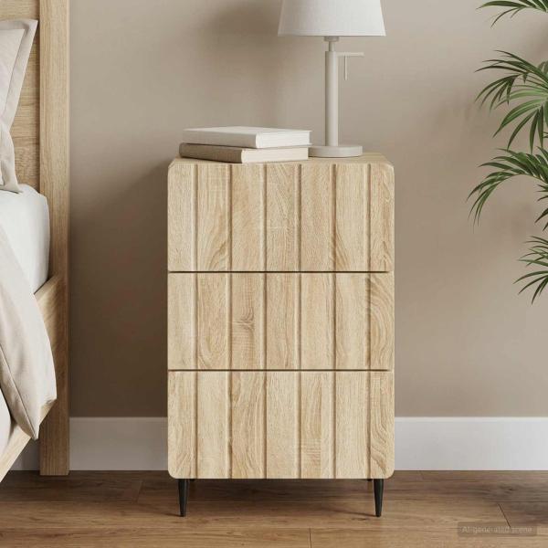 ARDEBO.de - Nachttisch Sonoma-Eiche 43 x 41 x 68 cm Holzwerkstoff